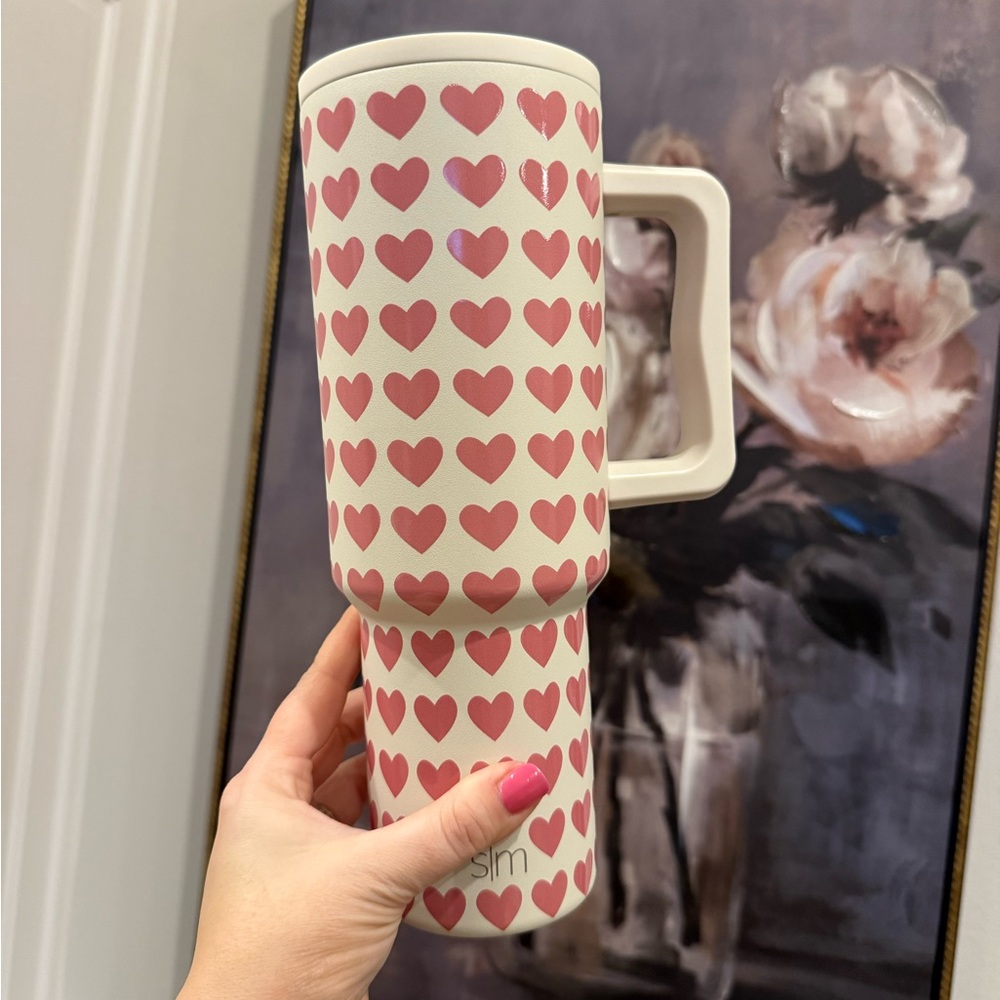Simple Modern 40oz Pink Hearts Tumbler New Valentines Exclusive
